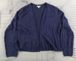 J. Jill Cardigan Sweater Womens Small Periwinkle Blue Open Front Long Sl... - $22.19