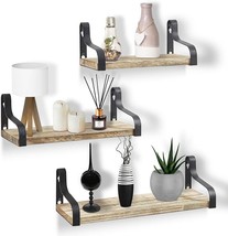 Halter Floating Shelves, A Set Of Three Pine Wood Wall-Mounted, And Kitchen. - £28.07 GBP