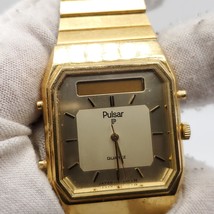 RARE VINTAGE PULSAR Quartz WATCH V031-5080 For Parts Or Repair Untested ... - $39.59