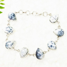 925 Sterling Silver Dendritic Opal Bracelet Handmade Jewelry Gemstone Bracelet - £44.03 GBP