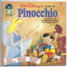 Disneyland Book &amp; Record Pinocchio 33 13 RPM - £15.18 GBP