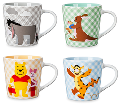Disney Store Winnie the Pooh Eeyore Tigger Piglet Kanga Roo Coffee Mug 2... - £39.78 GBP