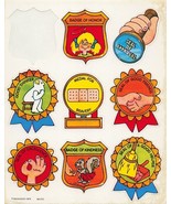 x2 Partially USed Vintage 1979 Dennison Cartoon Stickers for Students Honor - $9.89