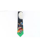 Vintage 90s Looney Tunes Tazmanian Devil Daffy Duck Golfing Golf Neck Tie - $437.38 MXN