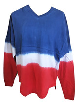 Tye Dye Ombre Oversized T Shirt Navy Red TEE Cover-Up Top  Beach Jumbo J... - £12.74 GBP