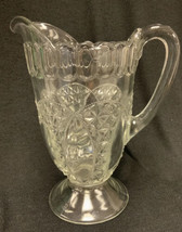 EAPG US Glass Co.  Oregon Glass Pitcher Bearded Loop. Bearded Ovals, Oregon - £8.85 GBP