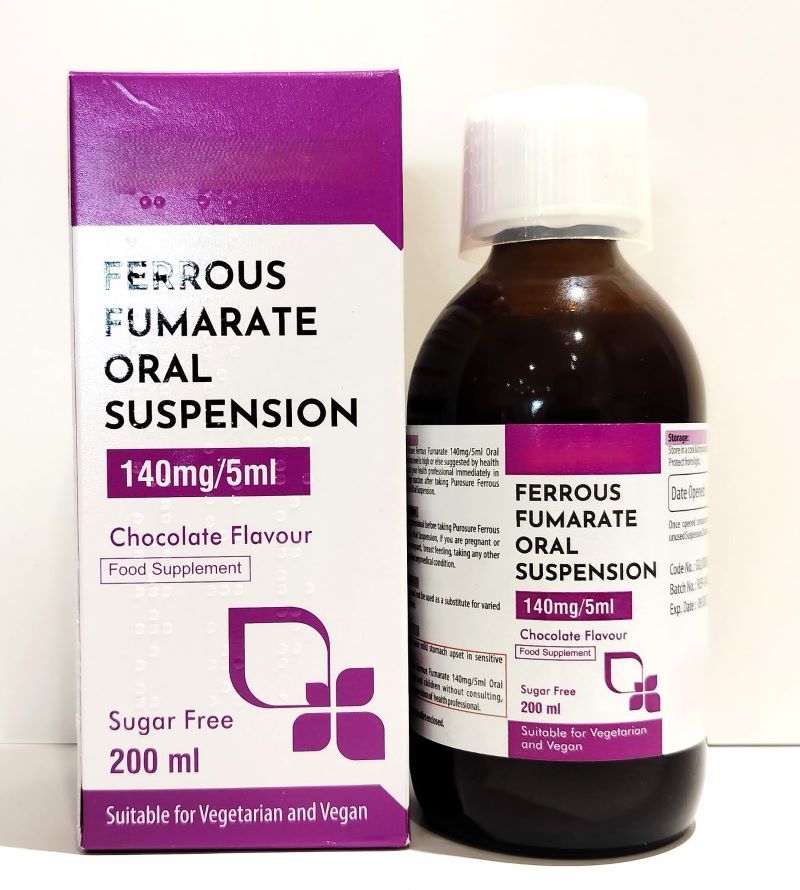 Ferrous Fum. 140mg/5ml Suspension 200ml Chocolate Flavour (Galfer Syrup ... - $10.34