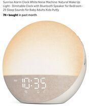Sunrise Alarm Clock White Noise Machine: Natural Wake Up Light - Dimmable - $49.38
