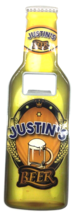 Justin&#39;s Justin Gift Idea Fathers Day Personalised Magnetic Bottle Opene... - £4.92 GBP