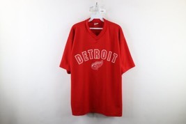 Vintage 90s Mens Large Spell Out Detroit Red Wings Hockey Jersey T-Shirt... - £34.99 GBP