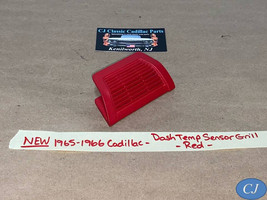 New 1965-1966 Cadillac Dash IN-CAR Temp Sensor Grill Cover Trim - Red - £110.78 GBP