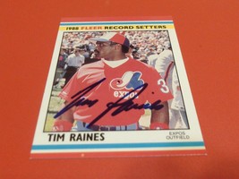 1988 Fleer# 30 Tim Raines Hand Signed Autograph Nm / Mint Or Better - £19.65 GBP