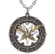 Astro-lunial Compass Pendant Zodiac Astrological Symbols Alchemy Gothic ... - $41.95