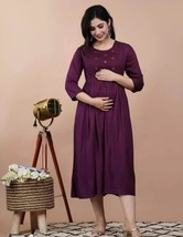 Attractive Pregnant / Maternity Women Kurti Gown Suit Easy baby Feeding ... - £30.44 GBP