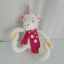 Inter American Products Stuffed Plush White Unicorn Pink Star Scarf no Blanket - £27.68 GBP