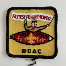 1968 BSA Boy Scouts BDAC Fun Fair Patch Fastest Fun In The West - £15.65 GBP