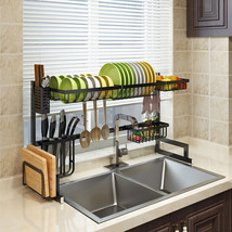 Kitchen Over Sink Dish Drying Rack 2-Tier Drainer Shelf Stainless Steel ... - $75.99