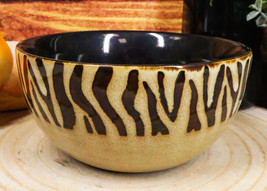 Pack Of 2 Safari Savanna Zebra Horse Print Abstract Soup Cereal Bowls 18oz - £24.83 GBP