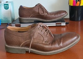Guess Men&#39;s Shoes Size 8.5 Classic Brown Leather Oxfords Lace-up - $19.94 CAD