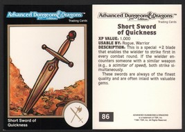 1991 TSR AD&amp;D Gold Border Dungeons &amp; Dragons RPG Fantasy Art Card 86 Magic Sword - £5.41 GBP