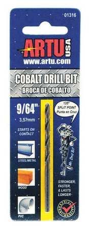 Jobber Bit, 9/64 In, Cobalt Steel - $10.95