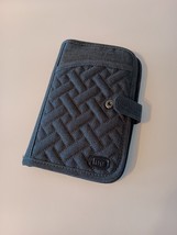 Lug Wallet Women&#39;s Charcoal Gray Passport Credit Card Holder With Snap C... - $345.54 MXN