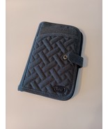 Lug Wallet Women&#39;s Charcoal Gray Passport Credit Card Holder With Snap C... - $345.54 MXN