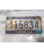 Vintage 1980s Indiana &quot;Back Home Again&quot; RV License Plate 15834 Expired F... - €5,97 EUR