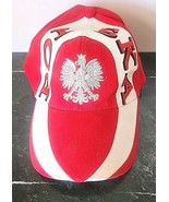Polska Red White Coat of Arms Hat Cap Adj EUC Pre-owned - €19,76 EUR
