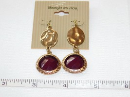 Lifestyle Studios Ladies Women&#39;s 1 pair Earrings Gold Tone 461856 Onesz NEW NOS - £10.11 GBP