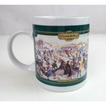 Vintage Houston Foods Currier &amp; Ives Central Park Winter 1862 Design Coffee Cup - £11.58 GBP