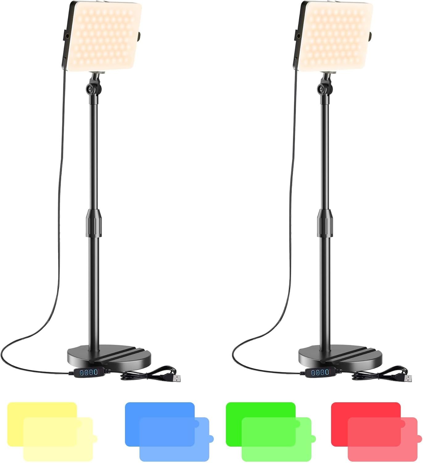 2-Pack Led Video Light With Stand, Home Studio Back Lights,, Desk Game S... - $41.92