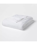 Solid Plush Bed Blanket, Full/Queen, True White - £11.67 GBP