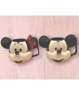 Disney Mickey &amp; Minnie 3D Sculpted 14oz Head Mugs - $23.76