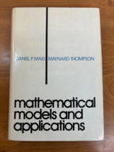 1973 Mathematical Models and Applications by Maki - HC DJ 1st Edition 1s... - $38.95