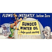 PLASTICVILLE BILLBOARD SUNOCO WINTER OIL SIGN INSERT CARD LIONEL &amp; AMERI... - £4.61 GBP