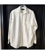 Crazy Horse Shirt 15.5 (34-35) Claiborne Long Sleeve Button Up Eggshell ... - €11,14 EUR