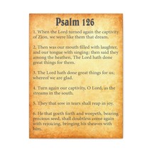 Psalm 126 Chapter Gold Bible Canvas Christian Wall Art Ready to - £60.40 GBP+