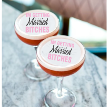12 Edible 2&quot; Cocktail Drink Toppers Getting Married Bitches Bachelorette... - $14.18