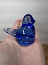 Vintage Bluebird of Happiness Glass Figurine Signed 1993 - £18.01 GBP