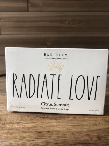 Primary image for Rae Dunn America - Radiate Love Sun CITRUS SUMMIT Bar Soap 8oz - Triple Milled