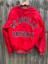 Vintage 80s/90s Red High school Bomber Baseball Jacket M - £19.98 GBP