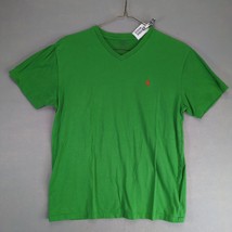Polo Ralph Lauren Men&#39;s M Green T-Shirt V-Neck Orange Pony Logo Short Sl... - $25.00