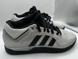 Size 6.5 Adidas Men&#39;s Tyshawn Gray Black  Leather Skate Shoes GY6953 - $59.99
