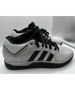 Size 6.5 Adidas Men&#39;s Tyshawn Gray Black  Leather Skate Shoes GY6953 - £47.18 GBP