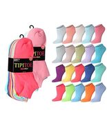 Tipi Toe Women&#39;s 20 Pairs Solid Colored Vibrant Spectrum Blue Red Black ... - $18.61+