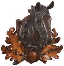 Wall Trophy Hunting EQUESTRIAN Lodge Horse Head Chocolate Chestnut Brown... - $259.00