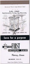 Matchbook Cover The First National Bank of Perry Iowa - £2.29 GBP