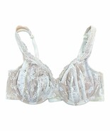 40DD Ivory Cacique Lace Nude Lined Full Coverage SEXY Lane Bryant Bra Free Ship - $19.34