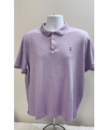 Authenticated POLO RALPH LAUREN Men&#39;s Polo Shirt Purple Classic Fit Size... - £17.92 GBP